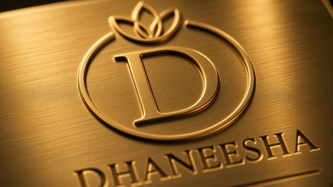 Macro engraving on a Dhaneesha gold bar