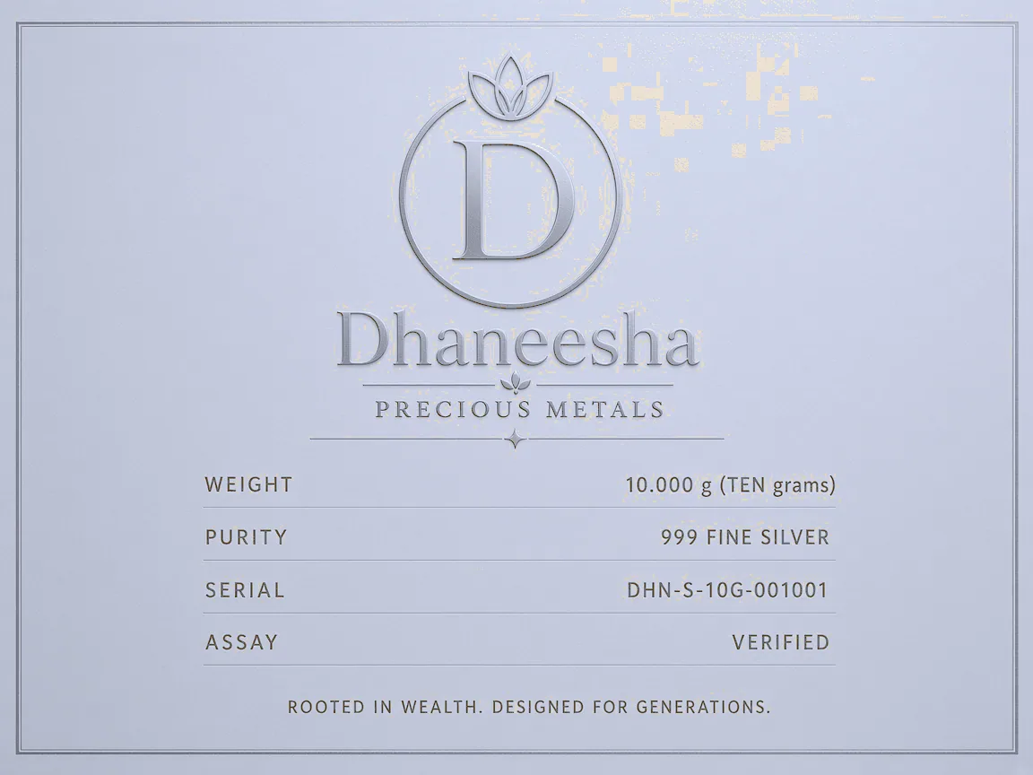 Dhaneesha Silver Bar 10.000 g